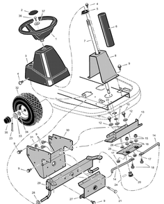 Steering Diagram and Parts List for 309005X10A 2001 Briggs and Stratton Lawn Tractor